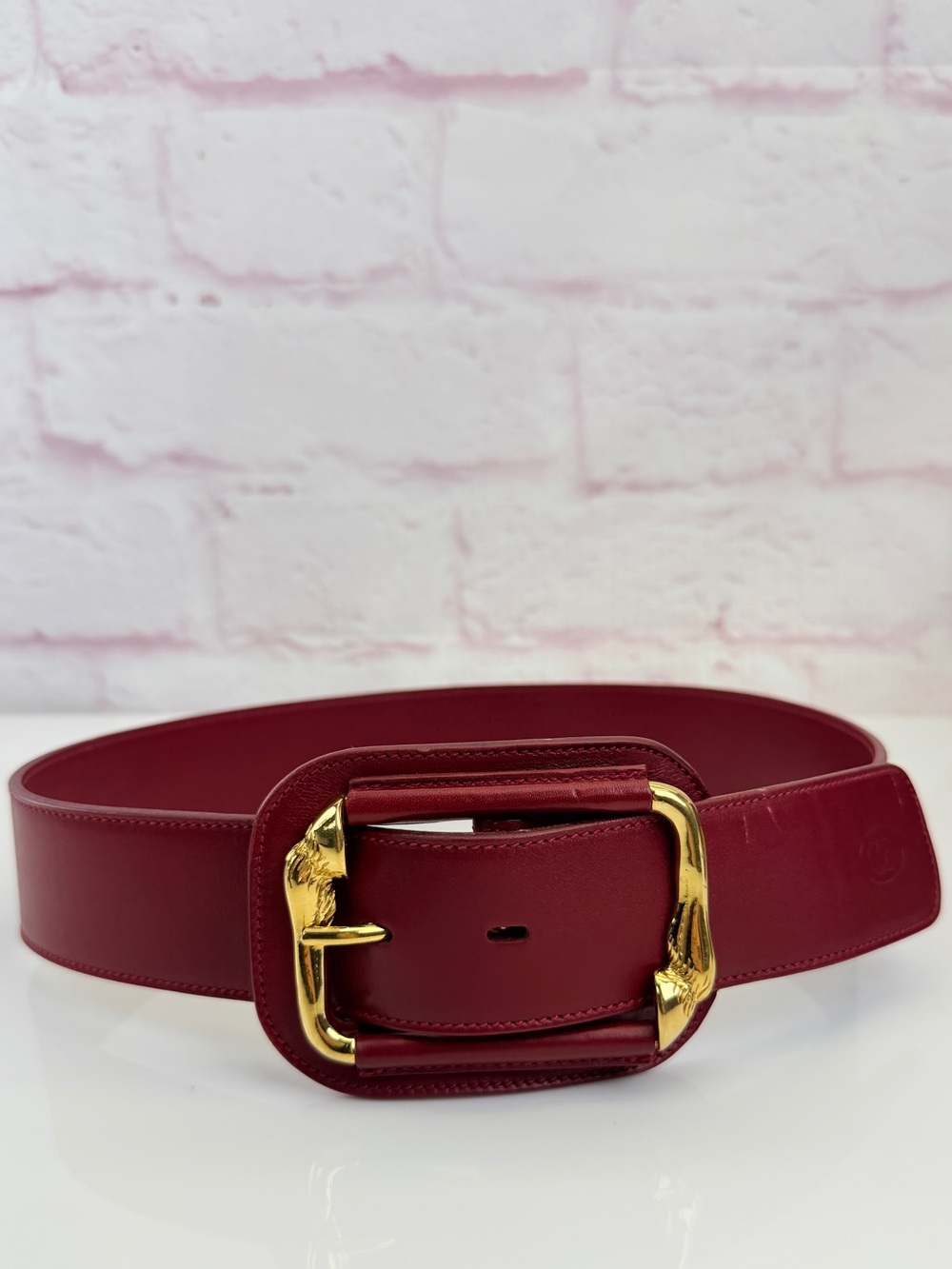 Rare Vintage Gucci Equestrian Horse Hoof Leather Belt Small